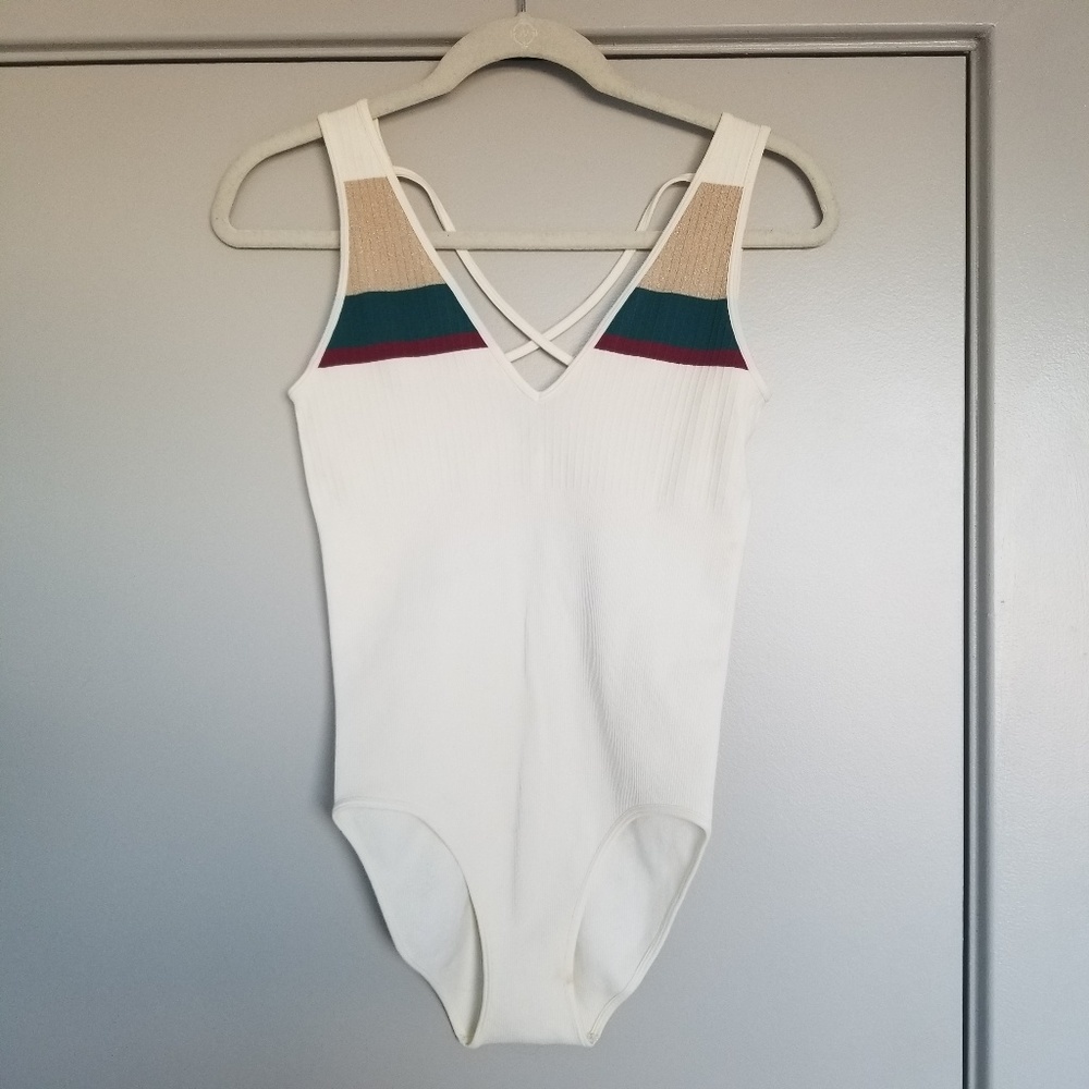 Cream, gold, mauve and dark green jumpsuit